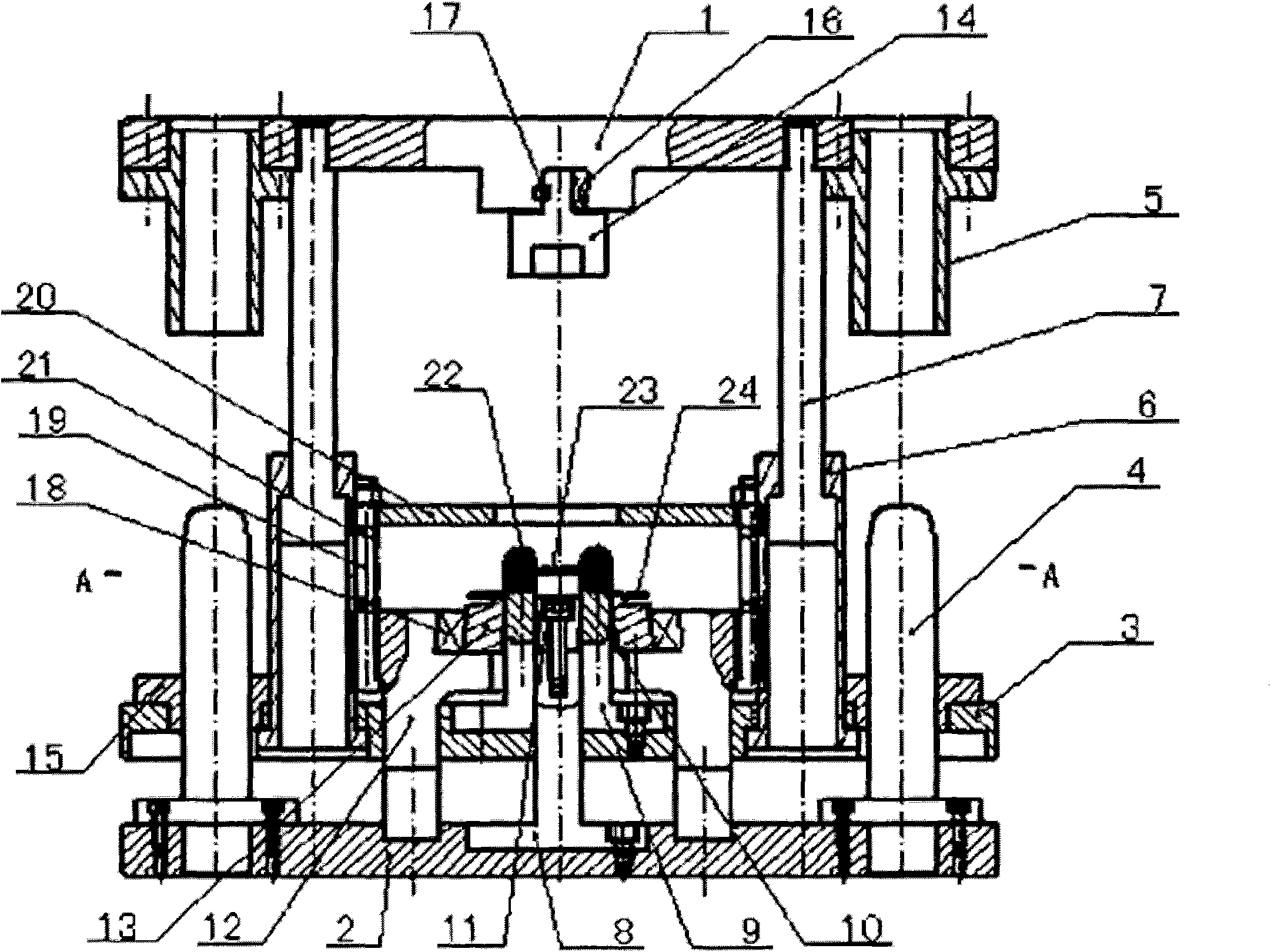 Ring forge piece punching and cutting composite type mould