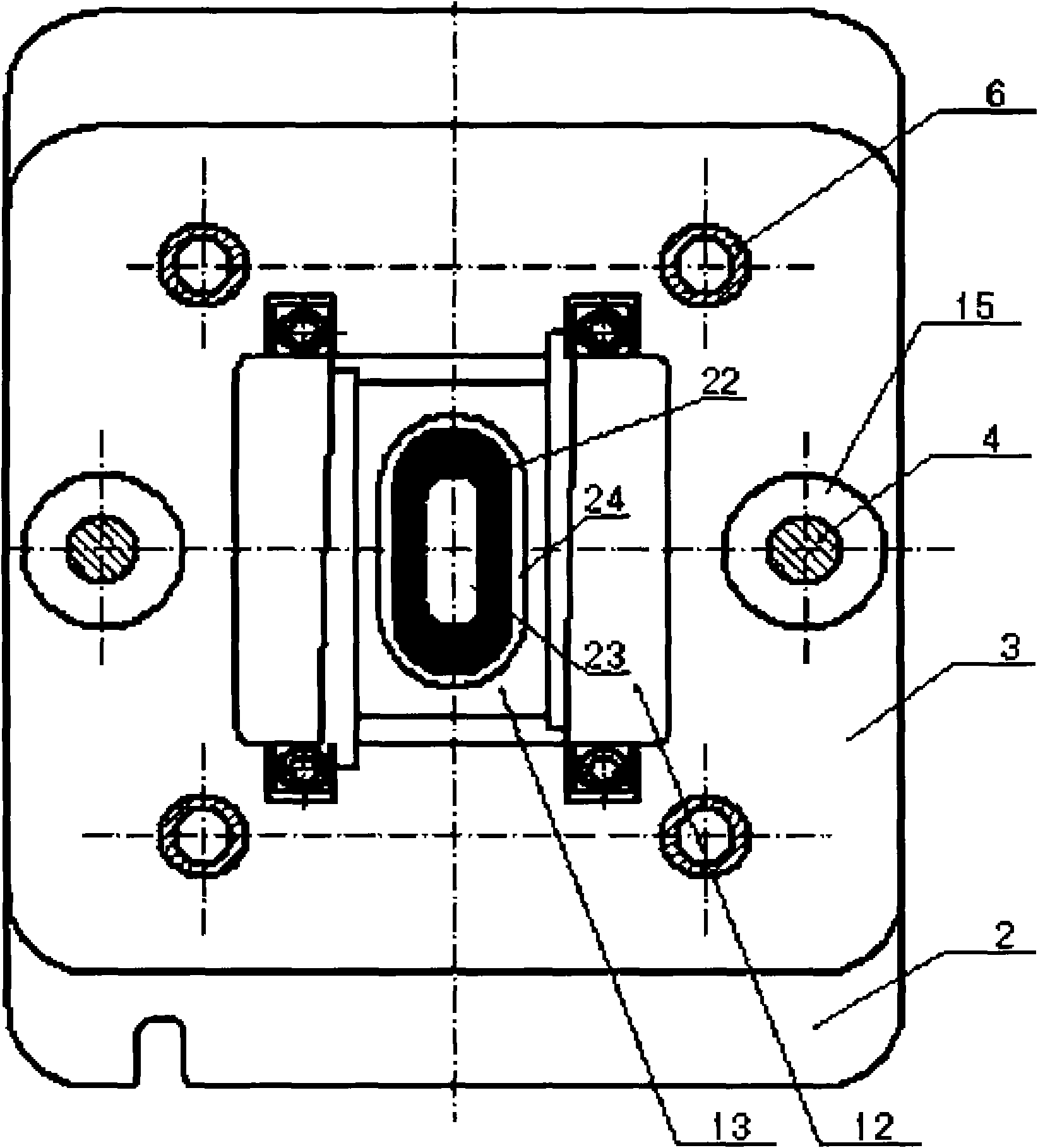 Ring forge piece punching and cutting composite type mould