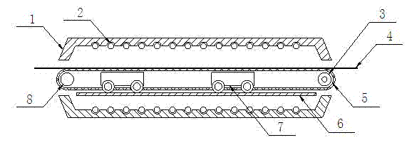 Process for assisting in foaming of cross-linked polyolefin as well as ultrasonic treatment device for process