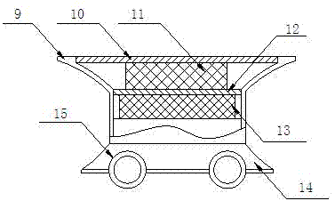 Process for assisting in foaming of cross-linked polyolefin as well as ultrasonic treatment device for process