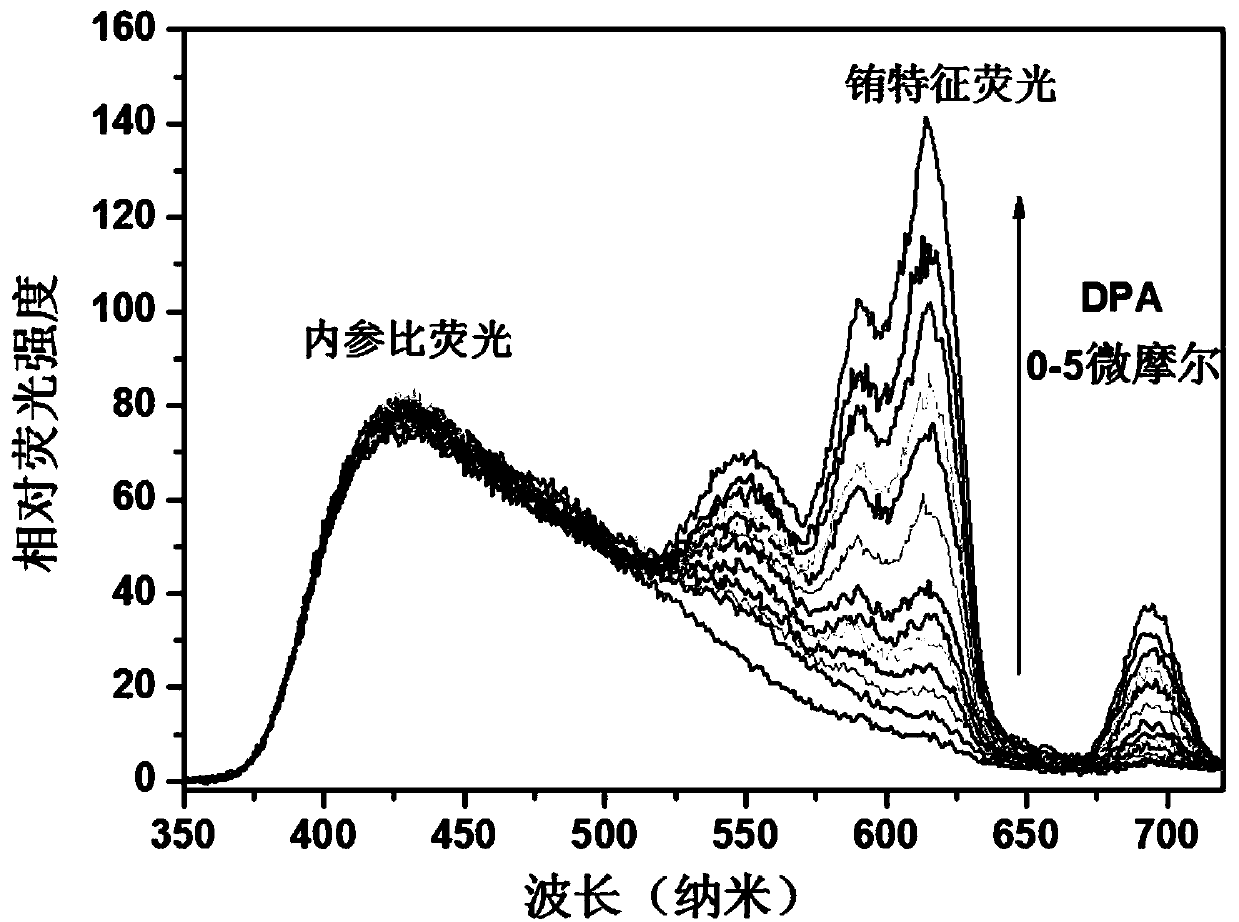 Preparation and visual detection method of a core-shell magnetic multicolor fluorescent probe