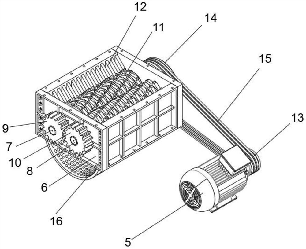 Sorting and crushing device for recycling waste plastics