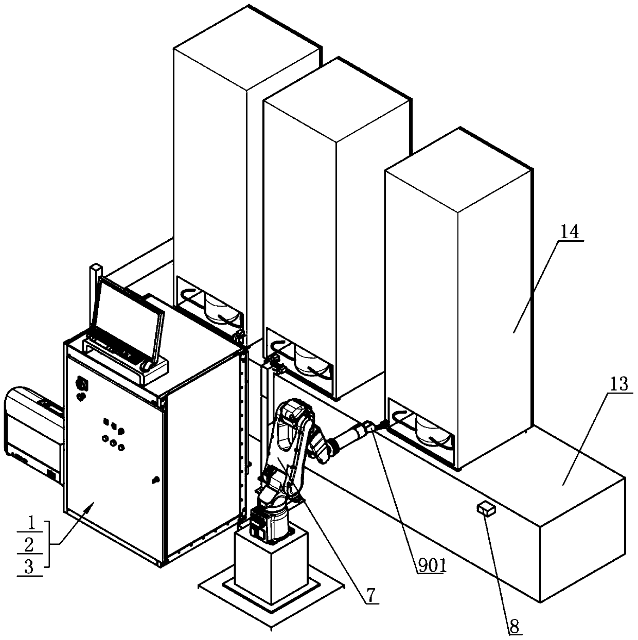 Intelligent leakage detection device for welding spot of refrigerator compressor room