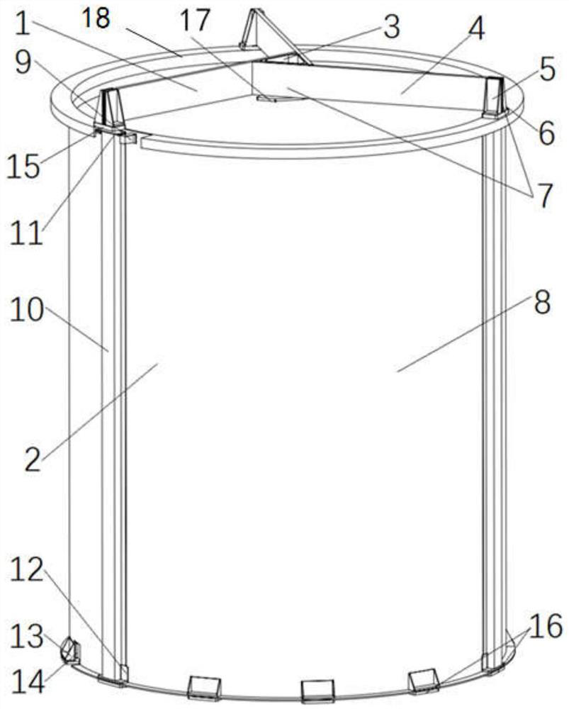 A carbon fiber thin-walled cylindrical main support structure for a large-caliber space camera