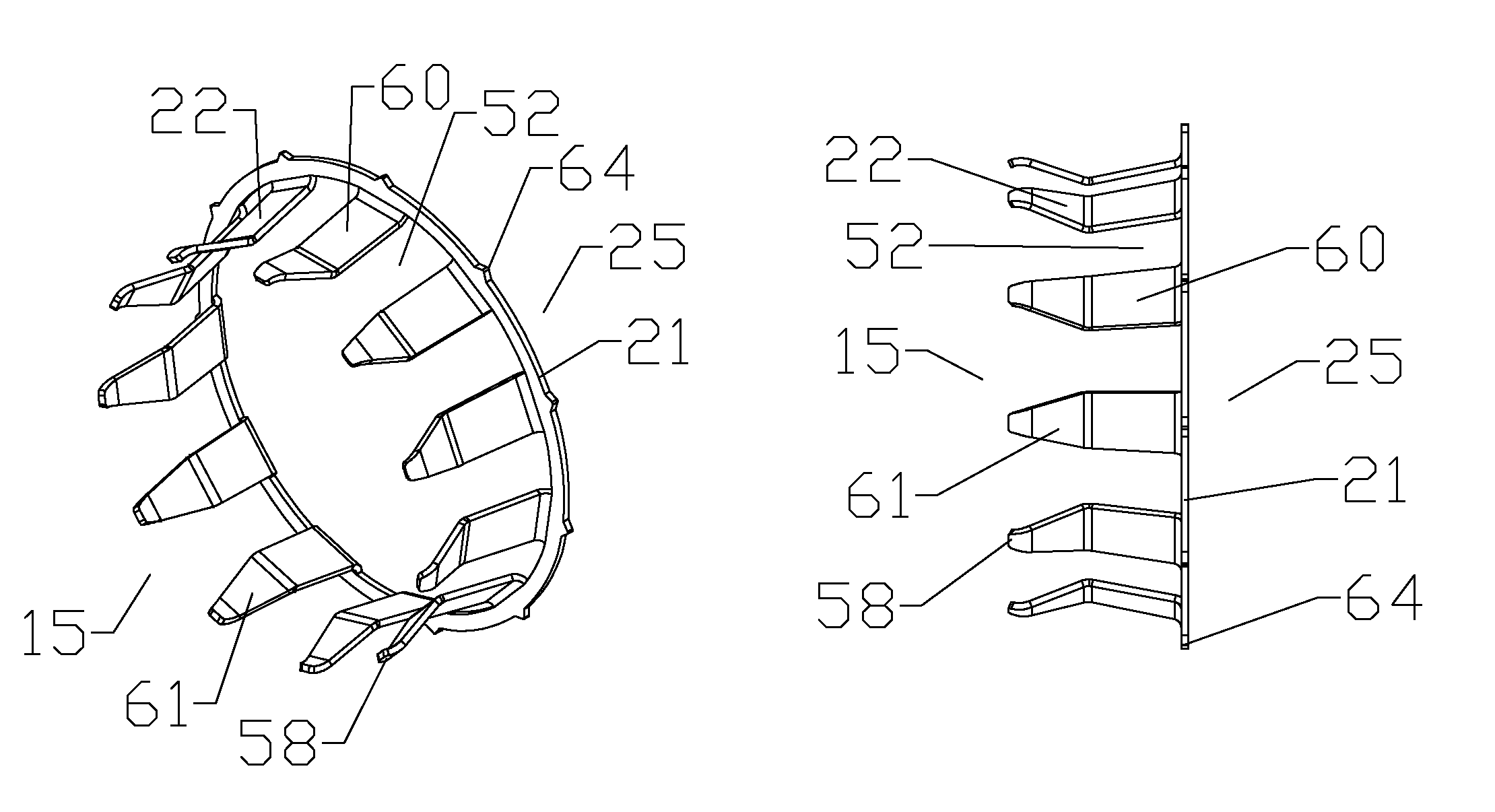 Interleaved outer conductor spring contact for a coaxial connector