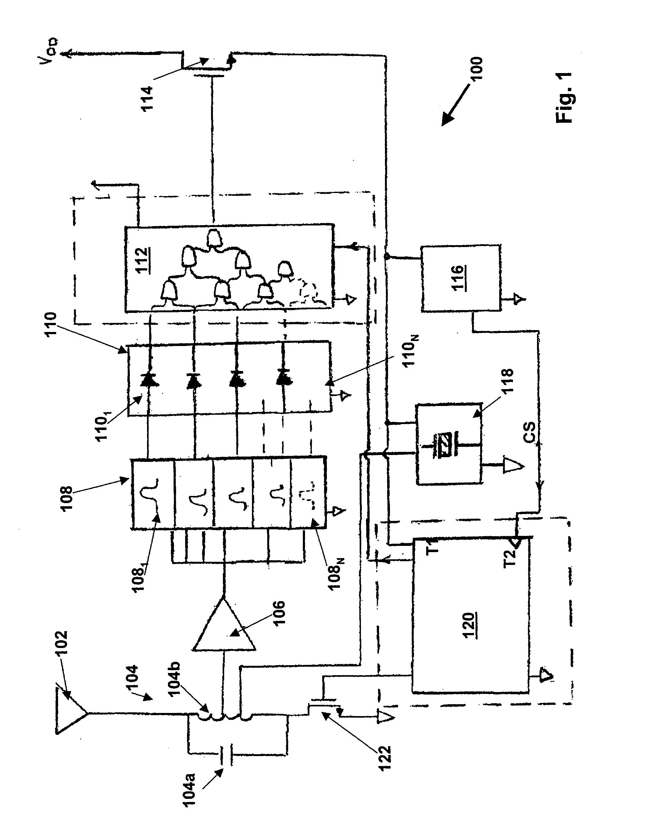 Continuous wave (CW) - fixed multiple frequency triggered, radio frequency identification (RFID) tag and system and method employing same