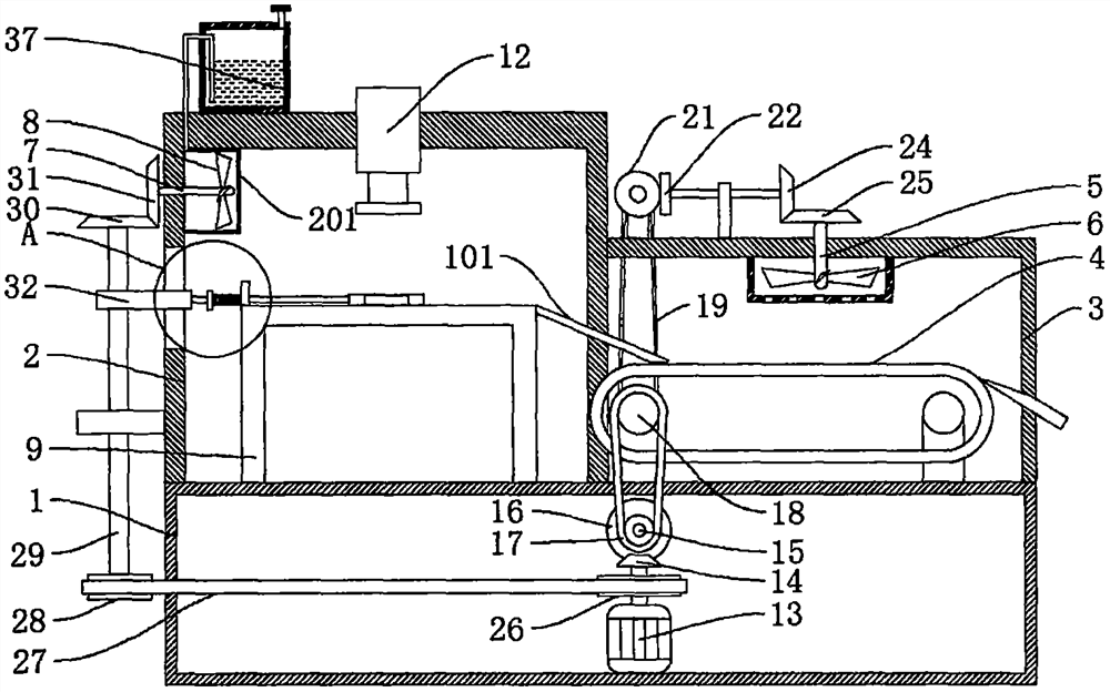 An automatic production line for laser processing two-dimensional code online cutting marking detection packaging