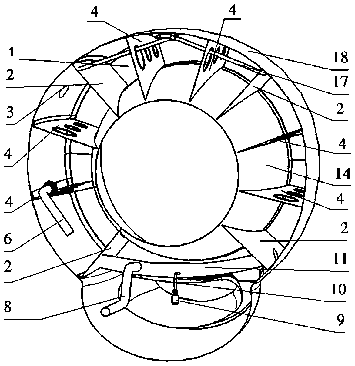 Nacelle structure type lubricating oil tank