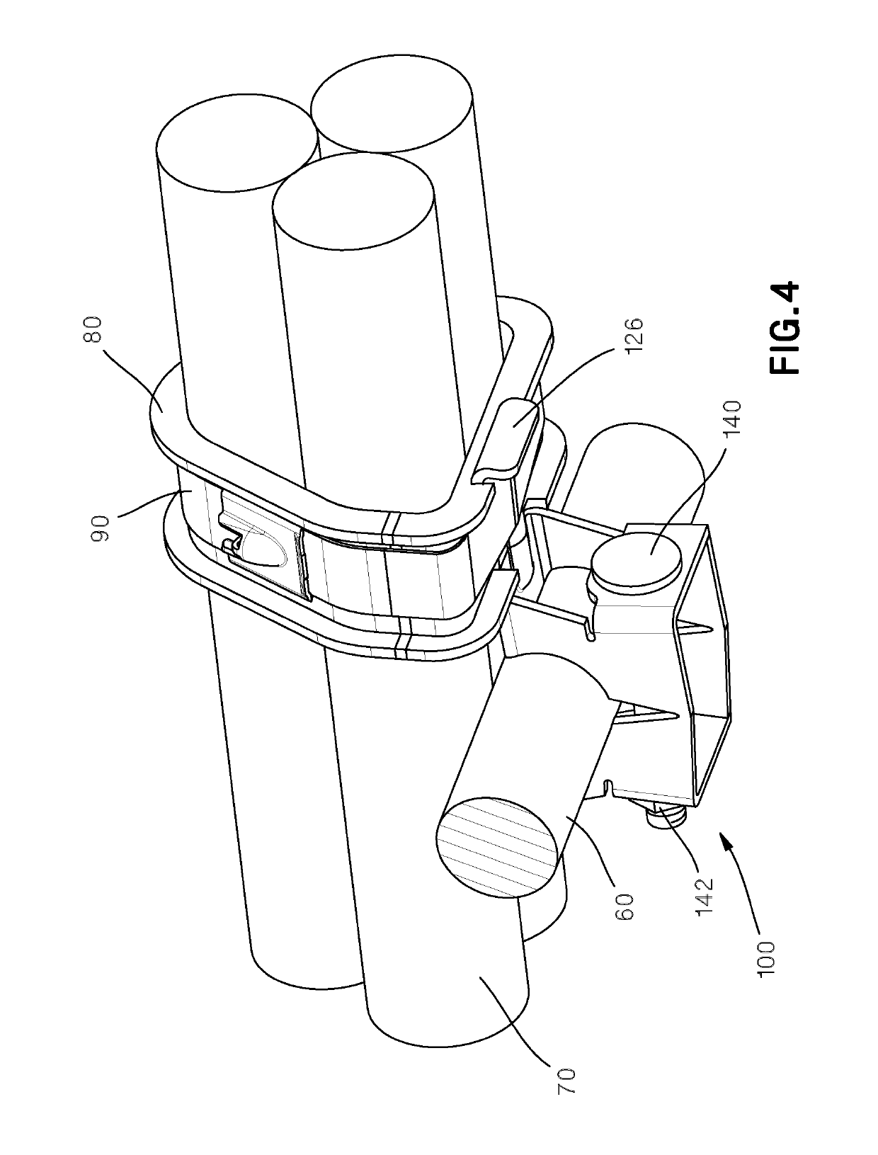 Cradle clamp bracket assembly