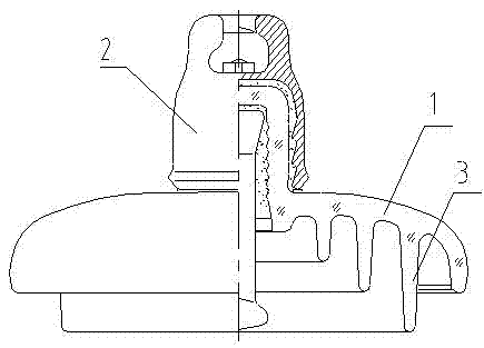 Disk-shaped suspension insulator special for tension resisting circuit