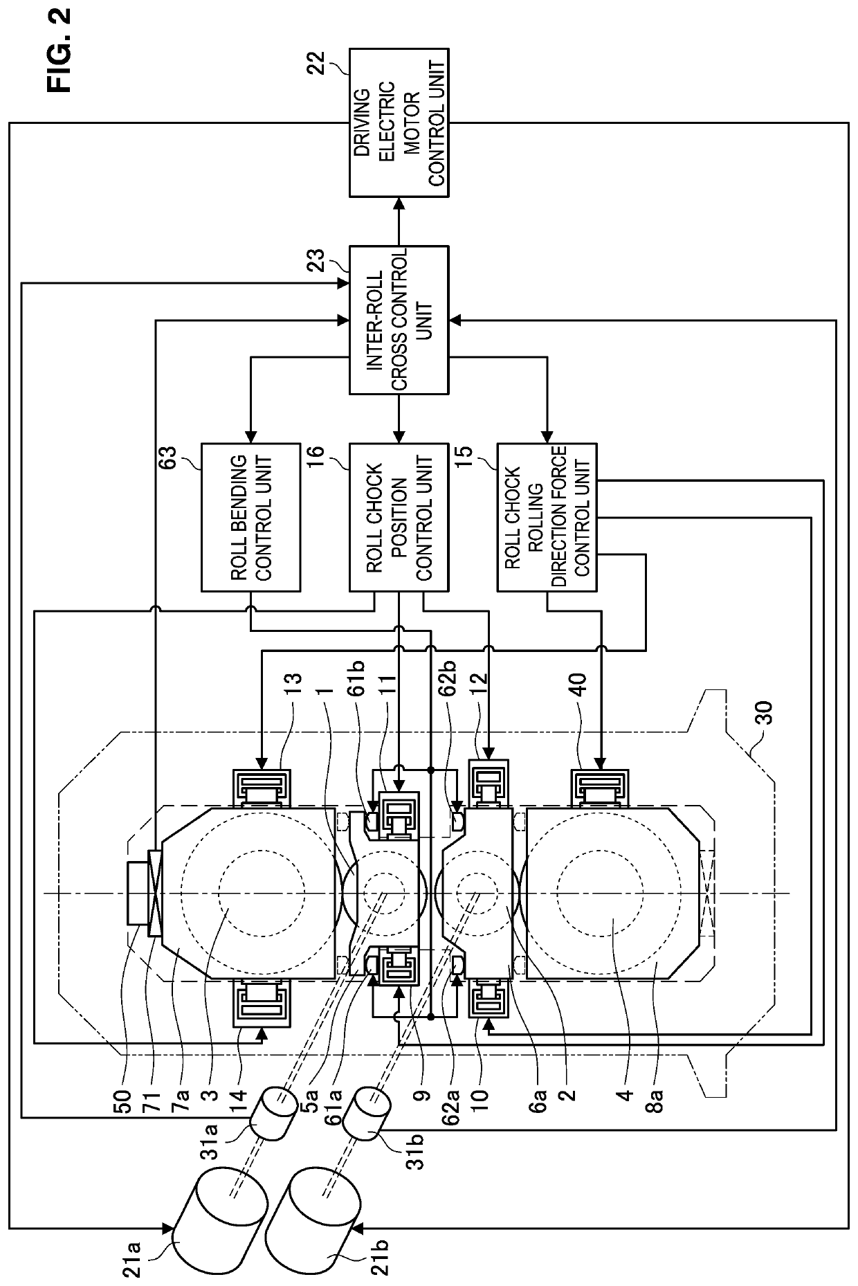 Method for setting rolling mill, and rolling mill