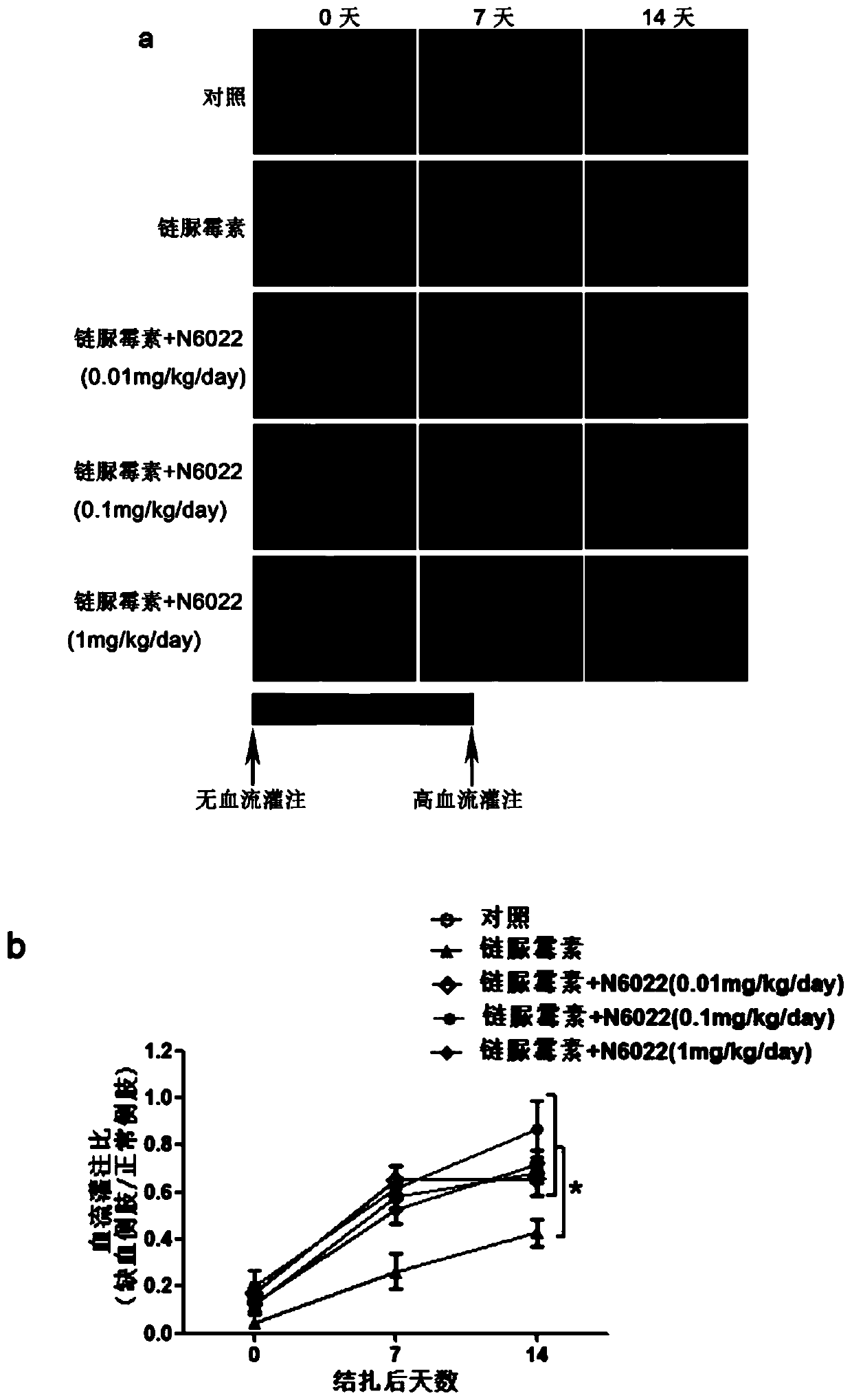 Medical use of n6022 in the treatment of diabetic peripheral arterial disease