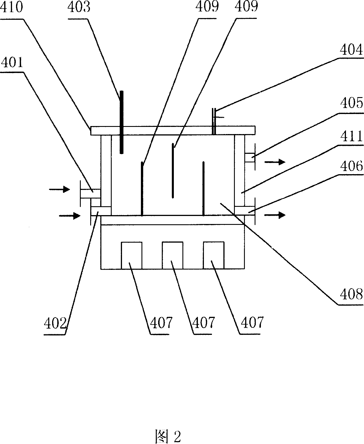 Method and device for applying liquid degasification