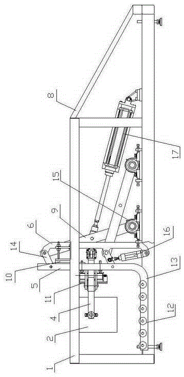 A drum turning and unloading device