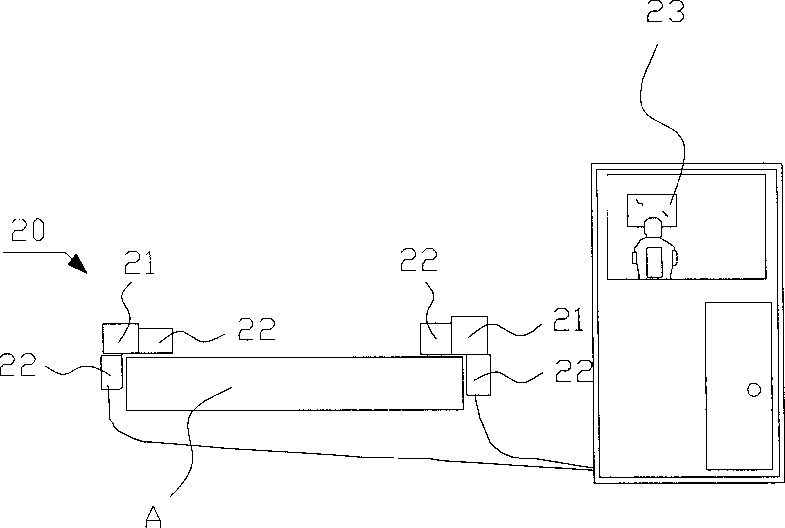 Online detecting device and method for two-field leakage magnetic flux of defects on steel products surface