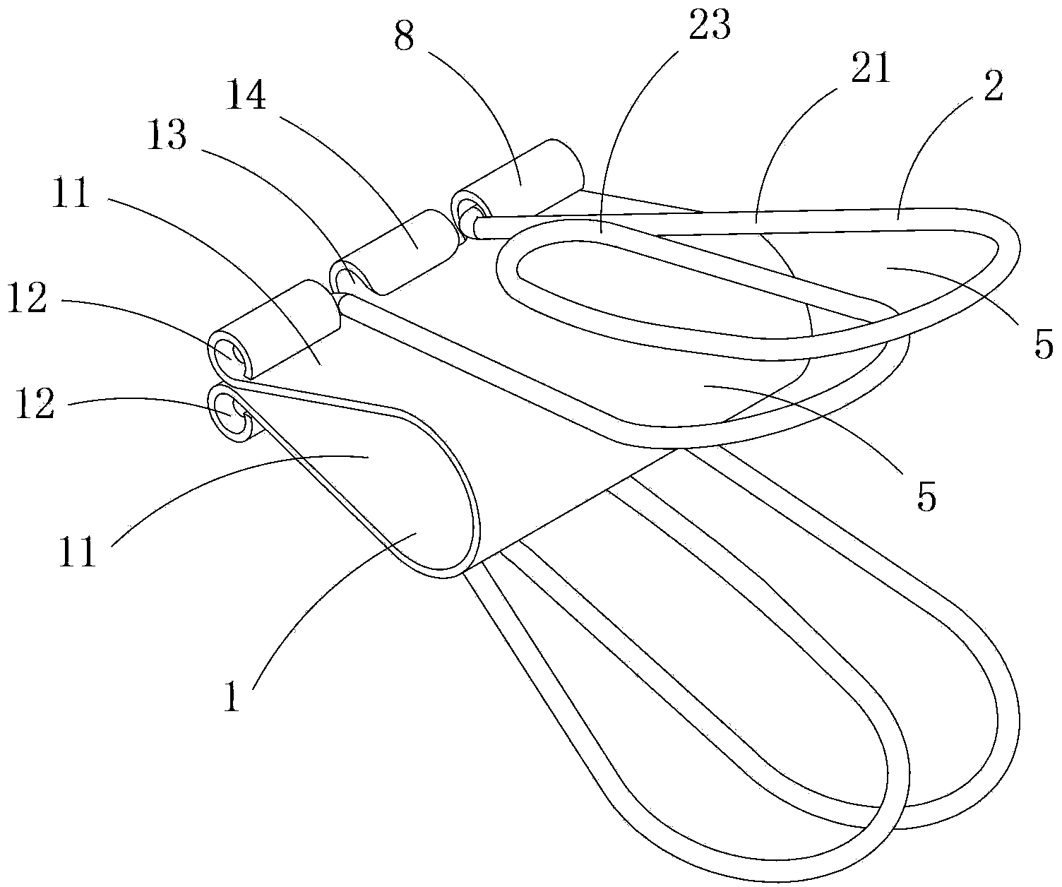 Wired electric appliance with cable clamp