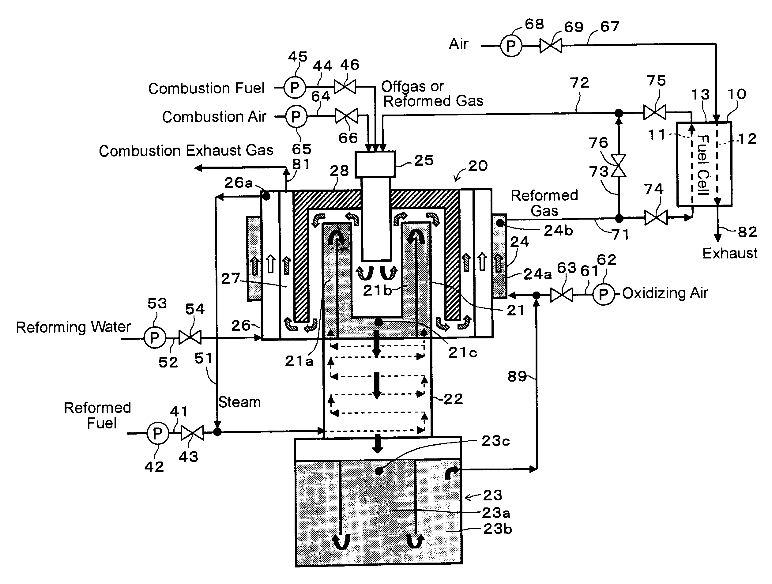 Reformer and fuel cell system incorporating the same