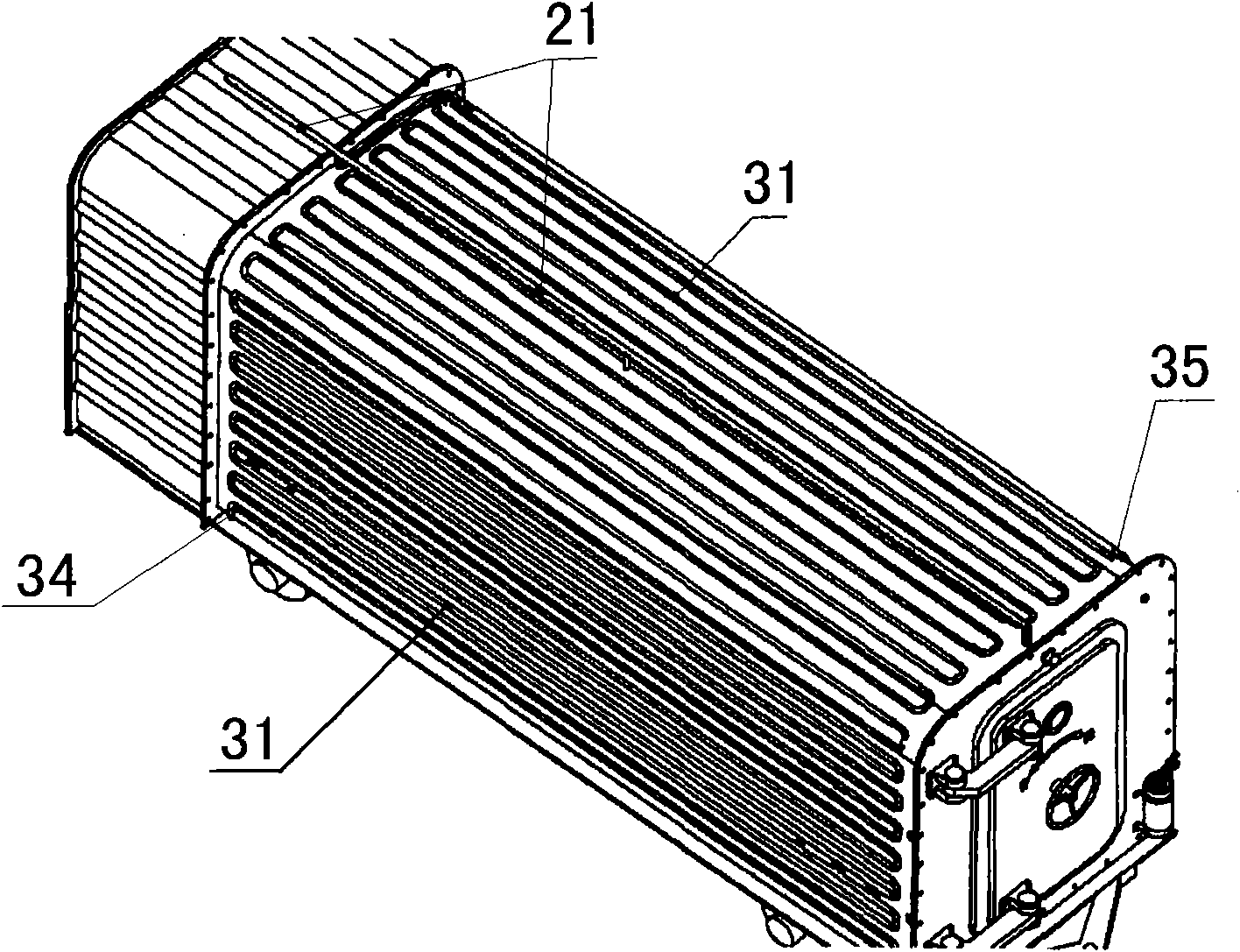 Device for controlling ambient temperature in rescue capsule