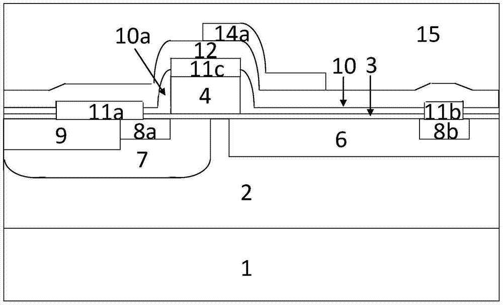 Radio frequency LOMOS device for overcoming electricity leakage and manufacturing method of radio frequency LOMOS device for overcoming electricity leakage