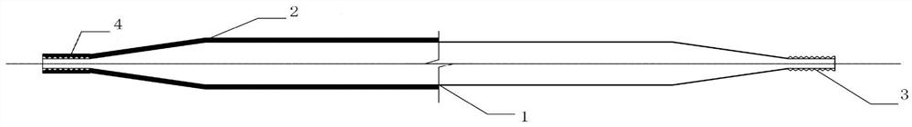 Variable cross-section fiber reinforced composite pipe and pipe-die integrated forming method