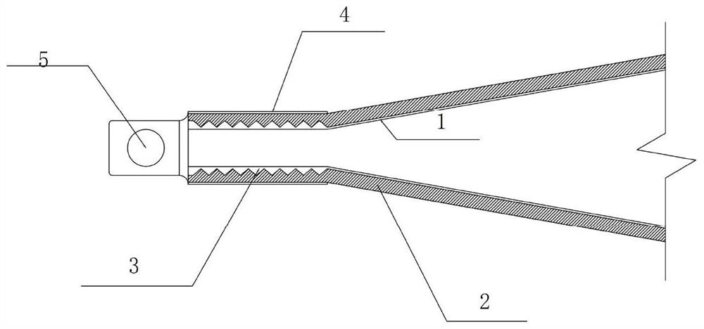 Variable cross-section fiber reinforced composite pipe and pipe-die integrated forming method