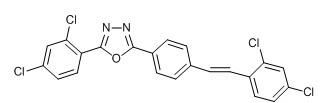 Stilbene derivative with 1,3,4-oxadiazole and preparation method and application thereof