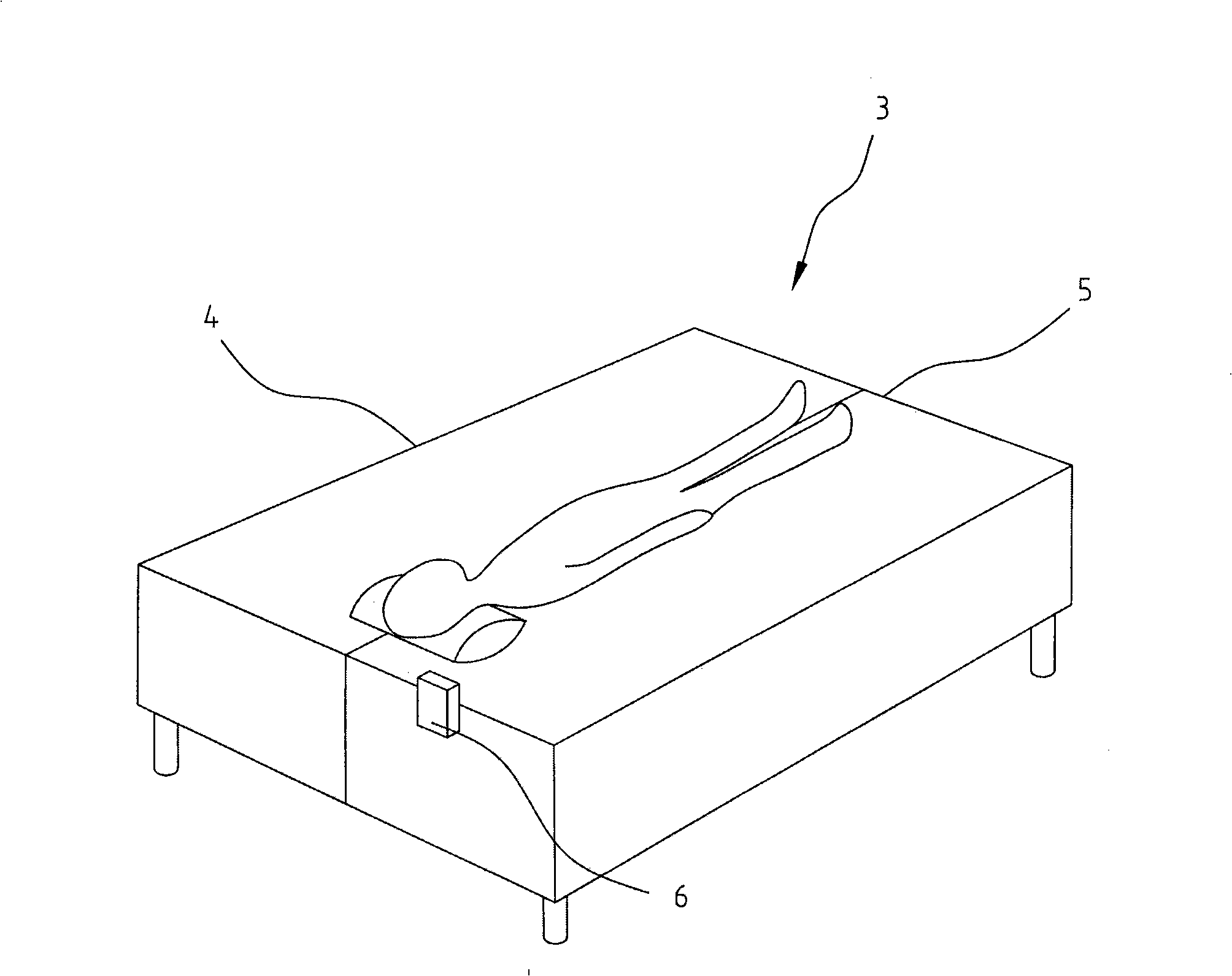 Sleeping bed for preventing snoring