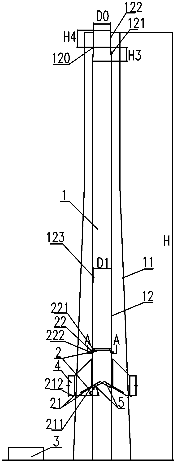 Device used for preventing flue gas at outlet of chimney from carrying droplets after wet desulphurization