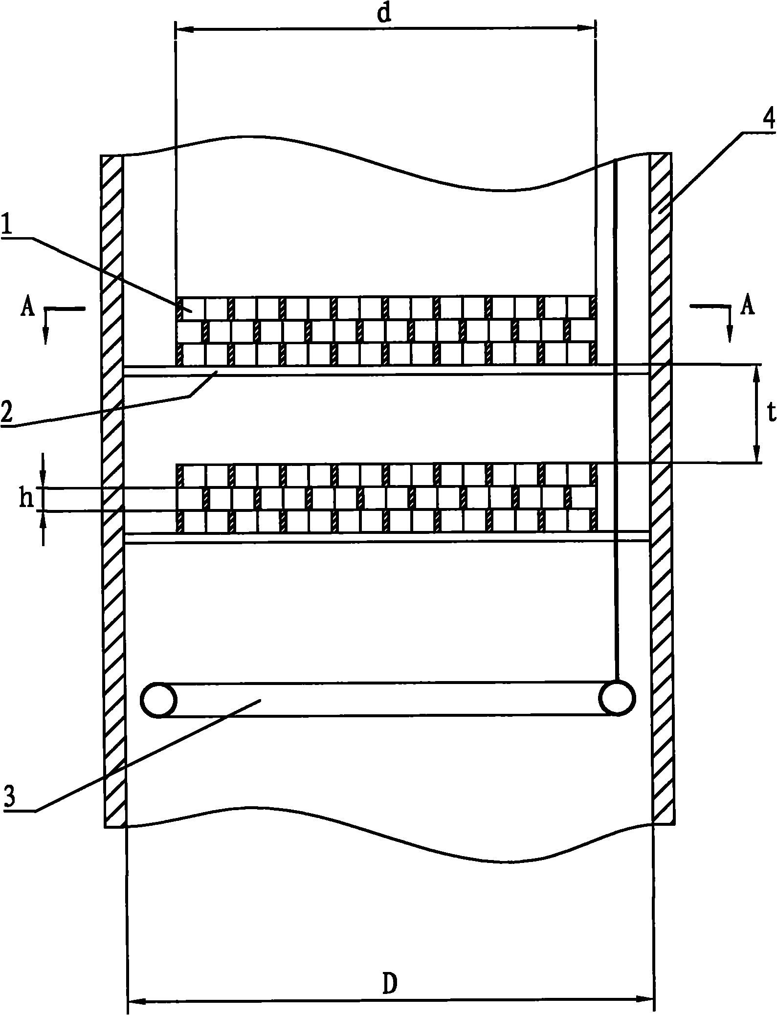 Gas-solid contact equipment for fluidized bed