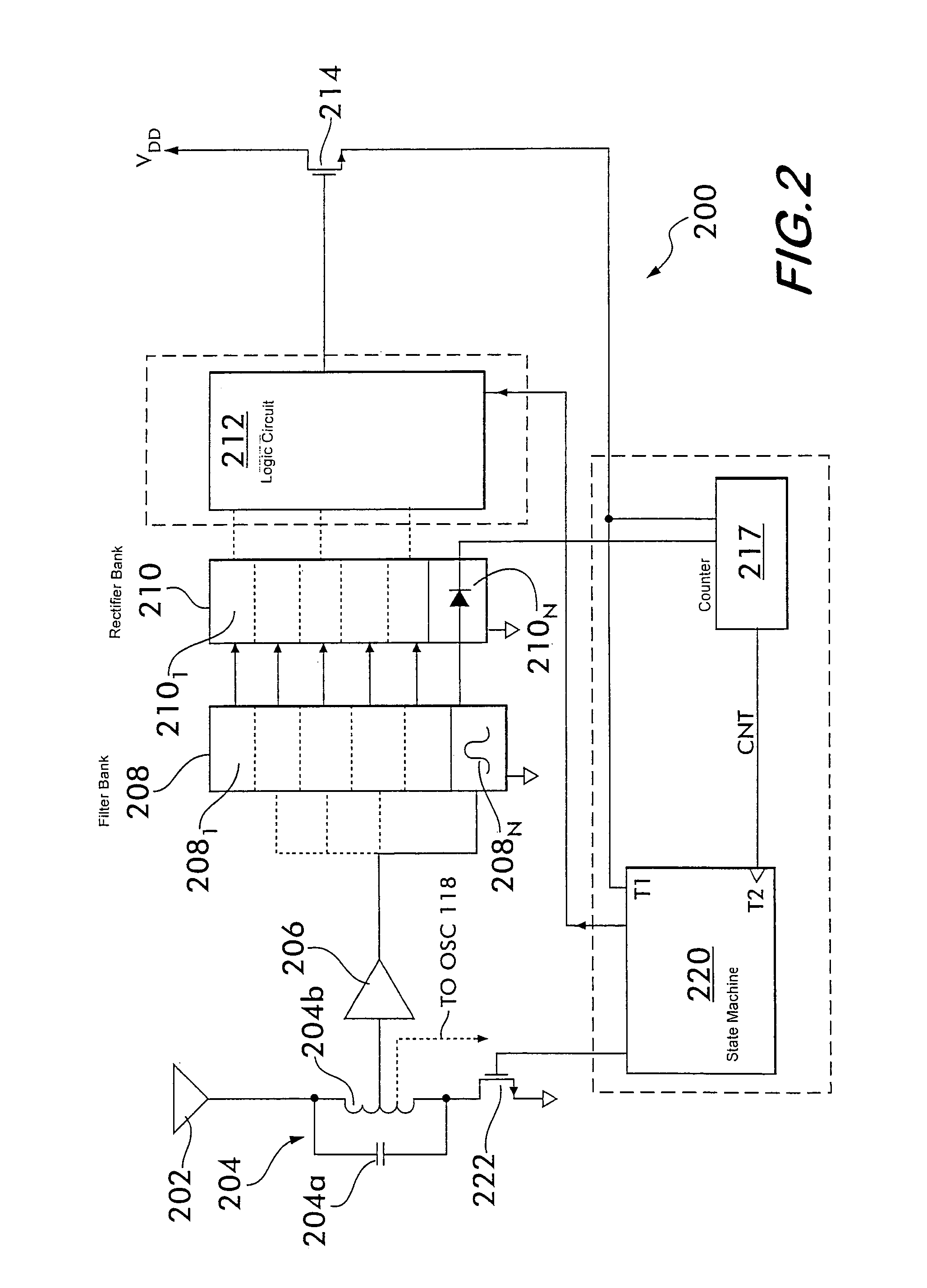 Continuous wave (CW)-fixed multiple frequency triggered, radio frequency identification (RFID) tag and system and method employing same