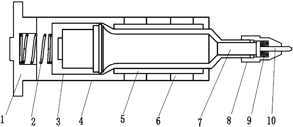 Ultrasonic impacting device for robot and application of ultrasonic impacting device