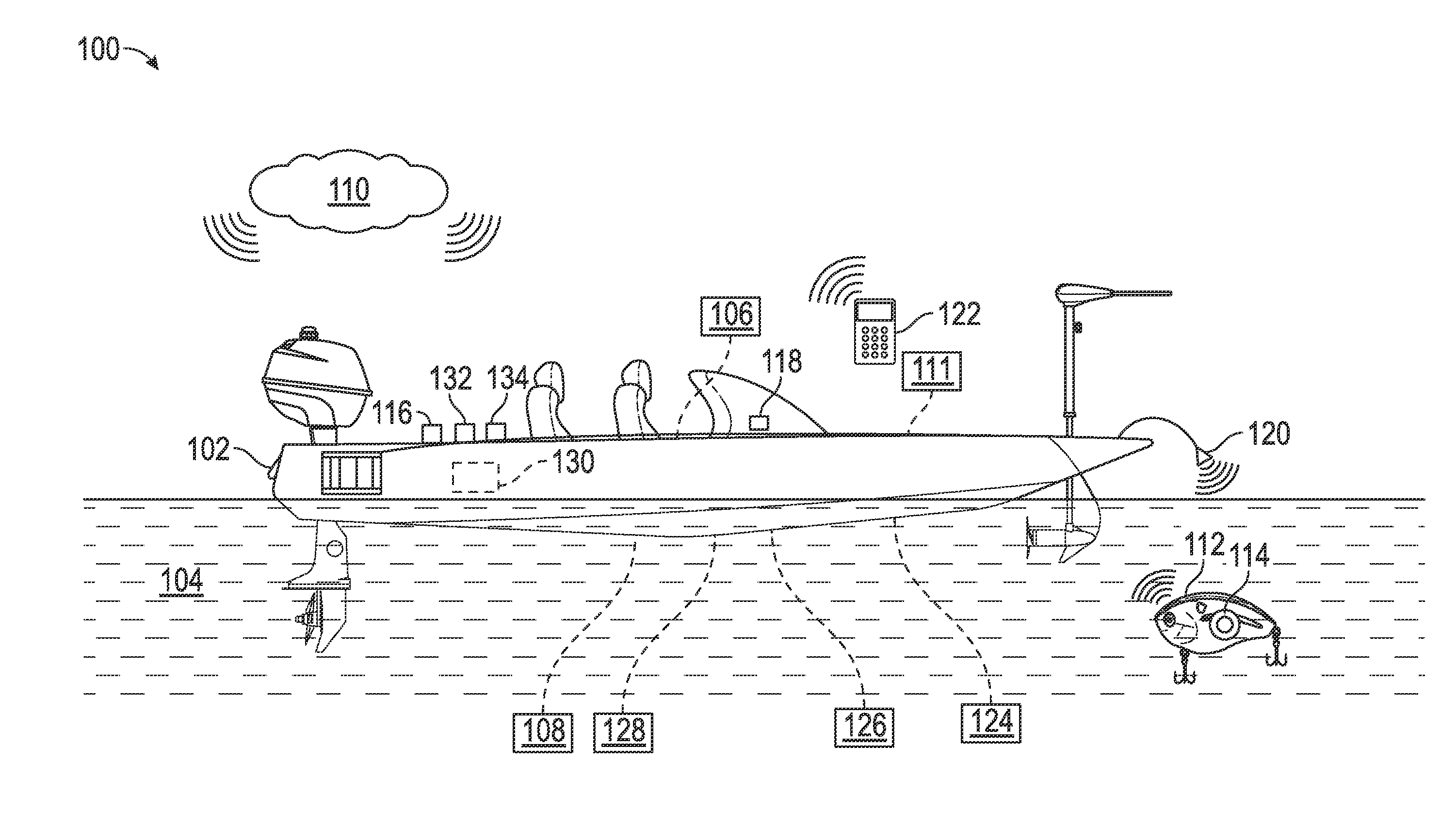 Floating bobber system for fishing which generates aquatic sounds