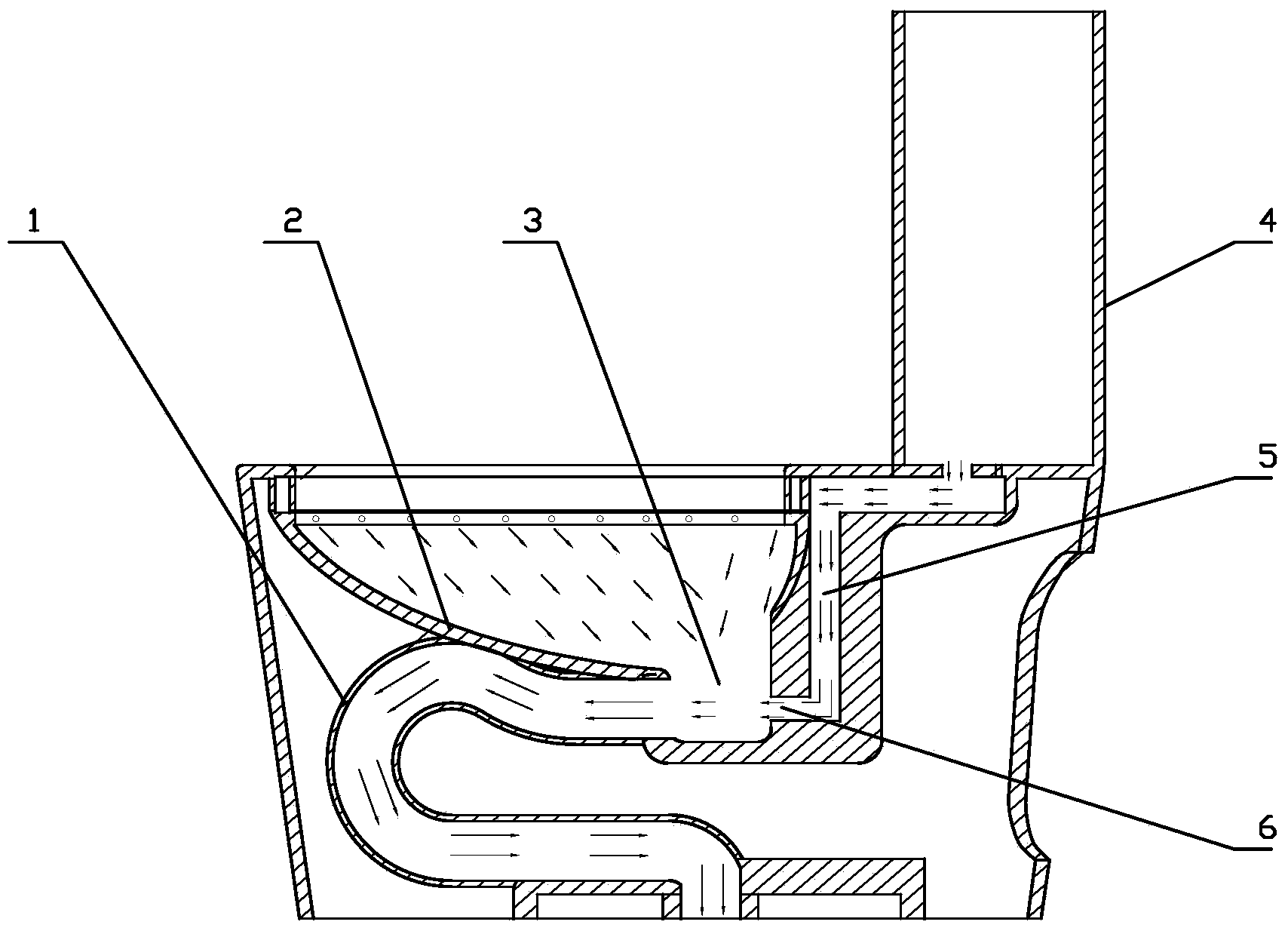 Backsiphonage toilet