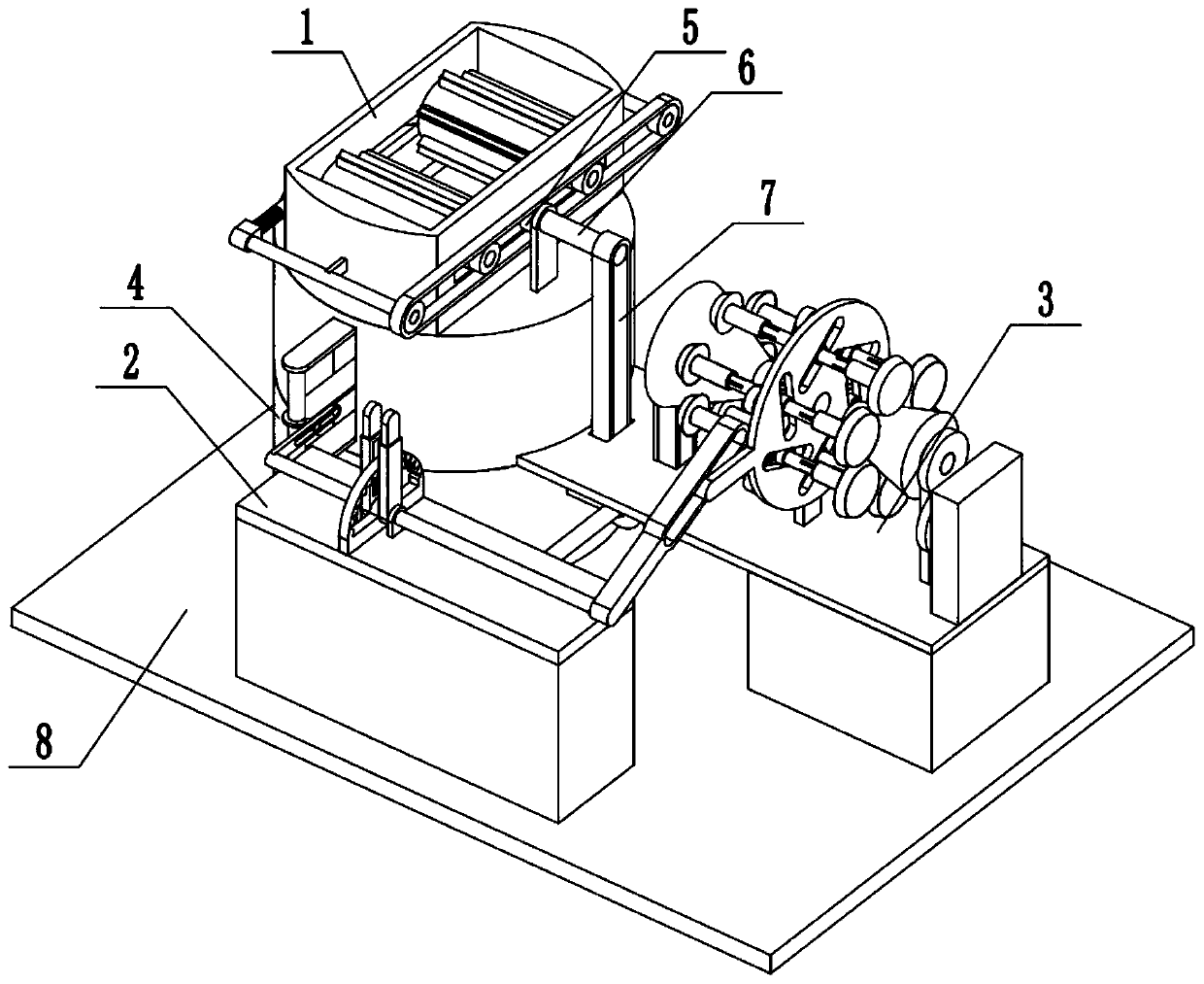 Treatment device for waste medical masks