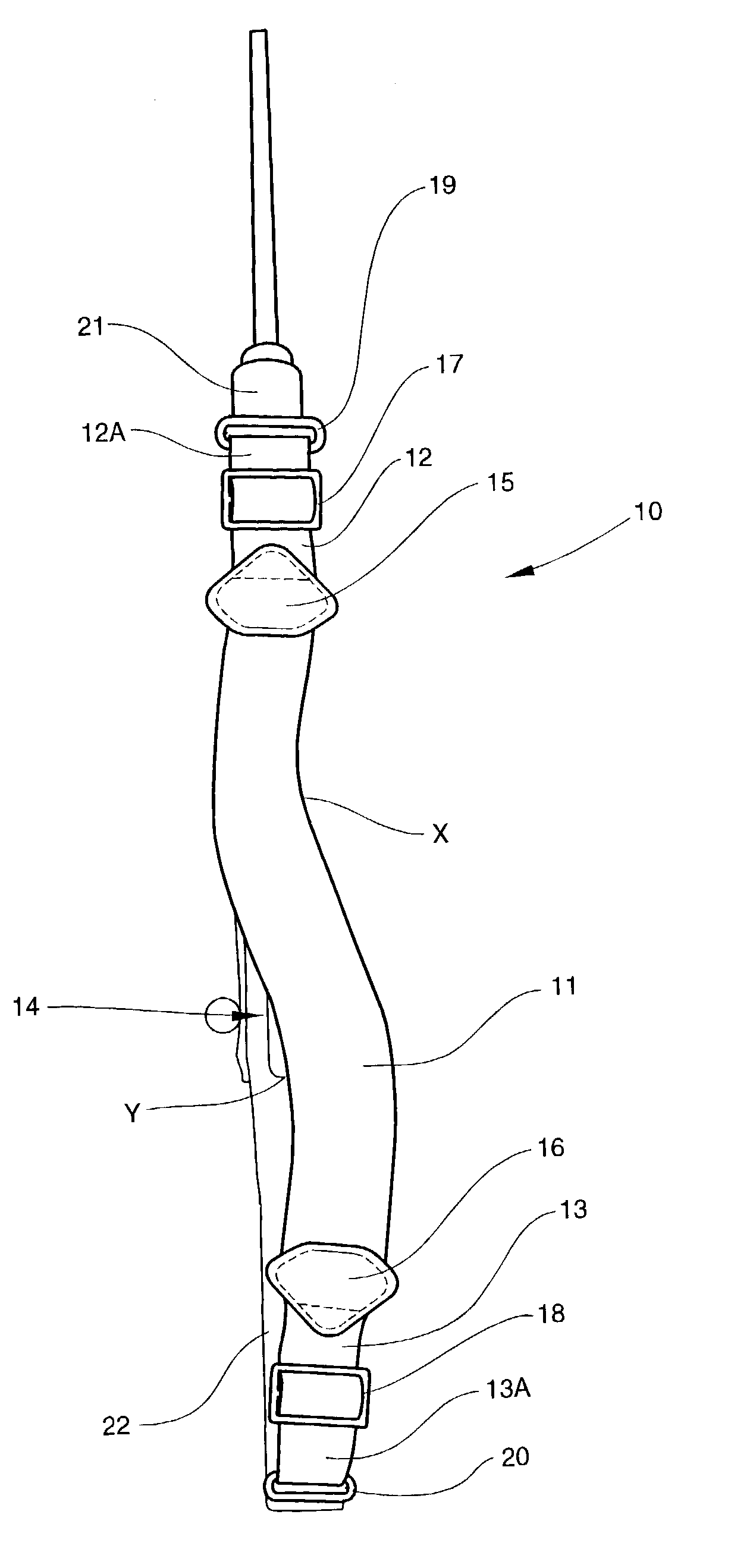 Ergonomically curved weapon sling