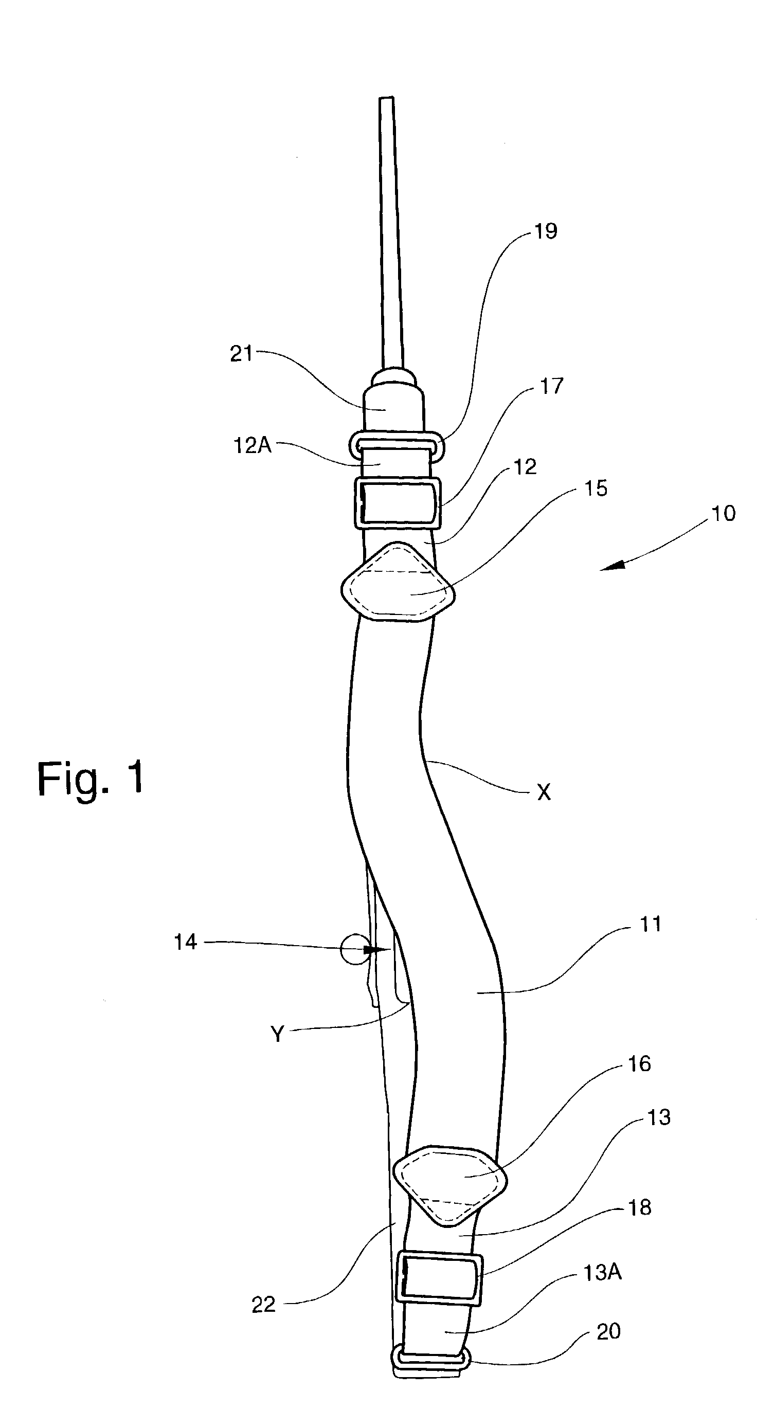 Ergonomically curved weapon sling