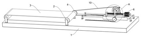 A speed change structure and a transmission device for rubber tire processing and transfer equipment