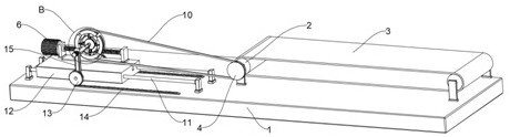 A speed change structure and a transmission device for rubber tire processing and transfer equipment