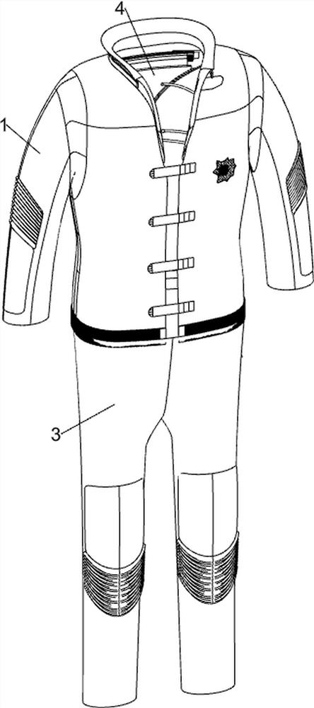 Polyethylene fiber special garment capable of reducing impact