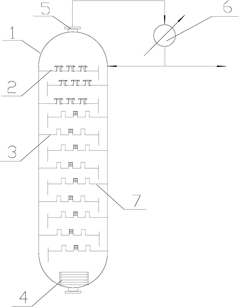 Novel tower plate-structure rectifying tower for maleic anhydride refining