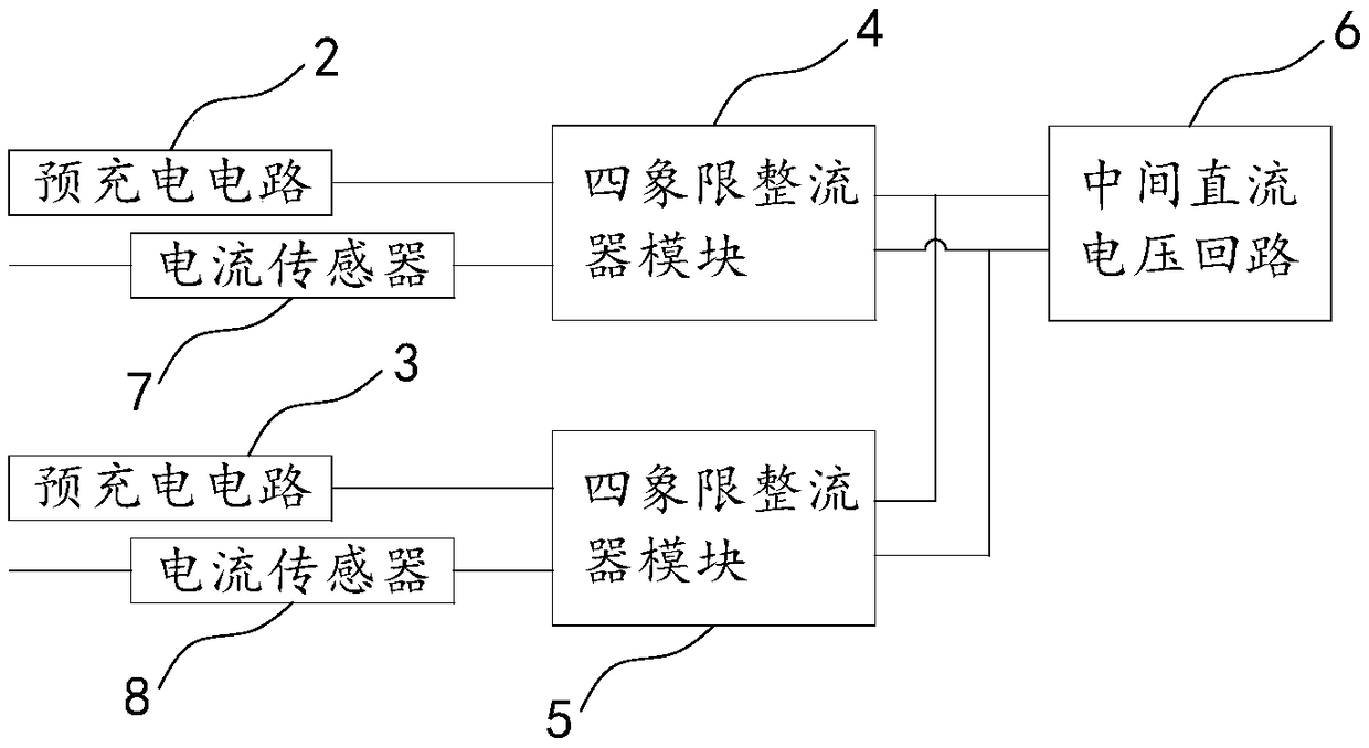 Pre-charge loop of traction converter and control method