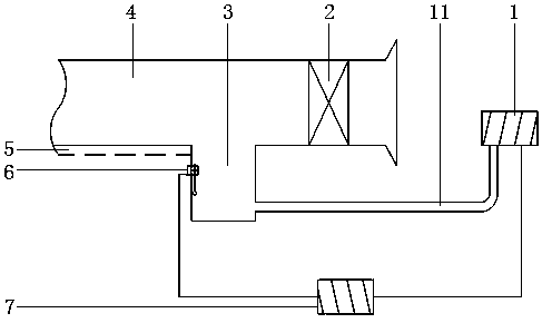 Drainage device for mine ventilation roadway