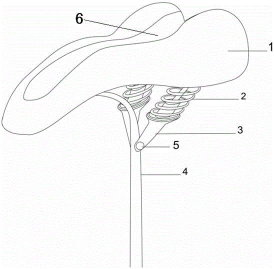 Bicycle saddle with spring shock absorbers