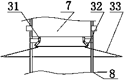 Ore pulp distributing and guiding device