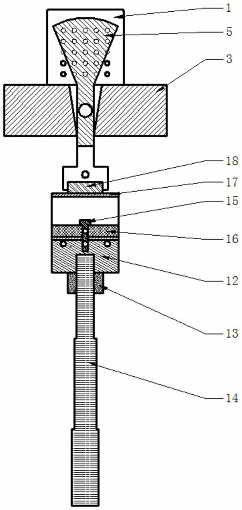 Tube-plate contact type fretting wear clamp of high-temperature high-pressure water and using method