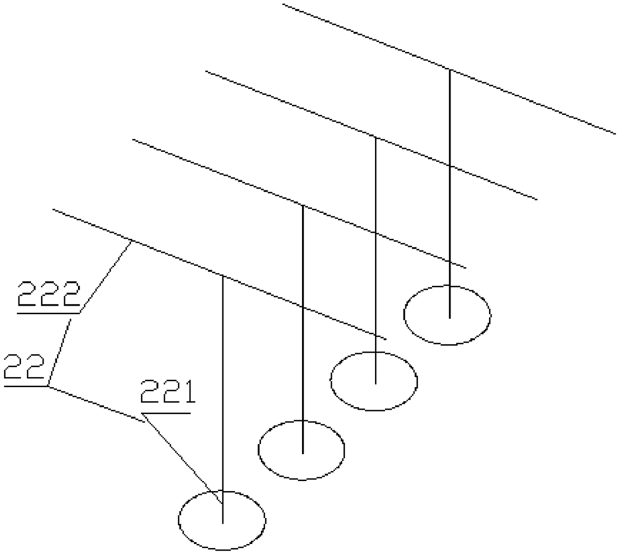 Variable cross-section rod piece overall superaudio frequency heating equipment