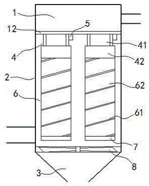 Spring cartridge dust remover