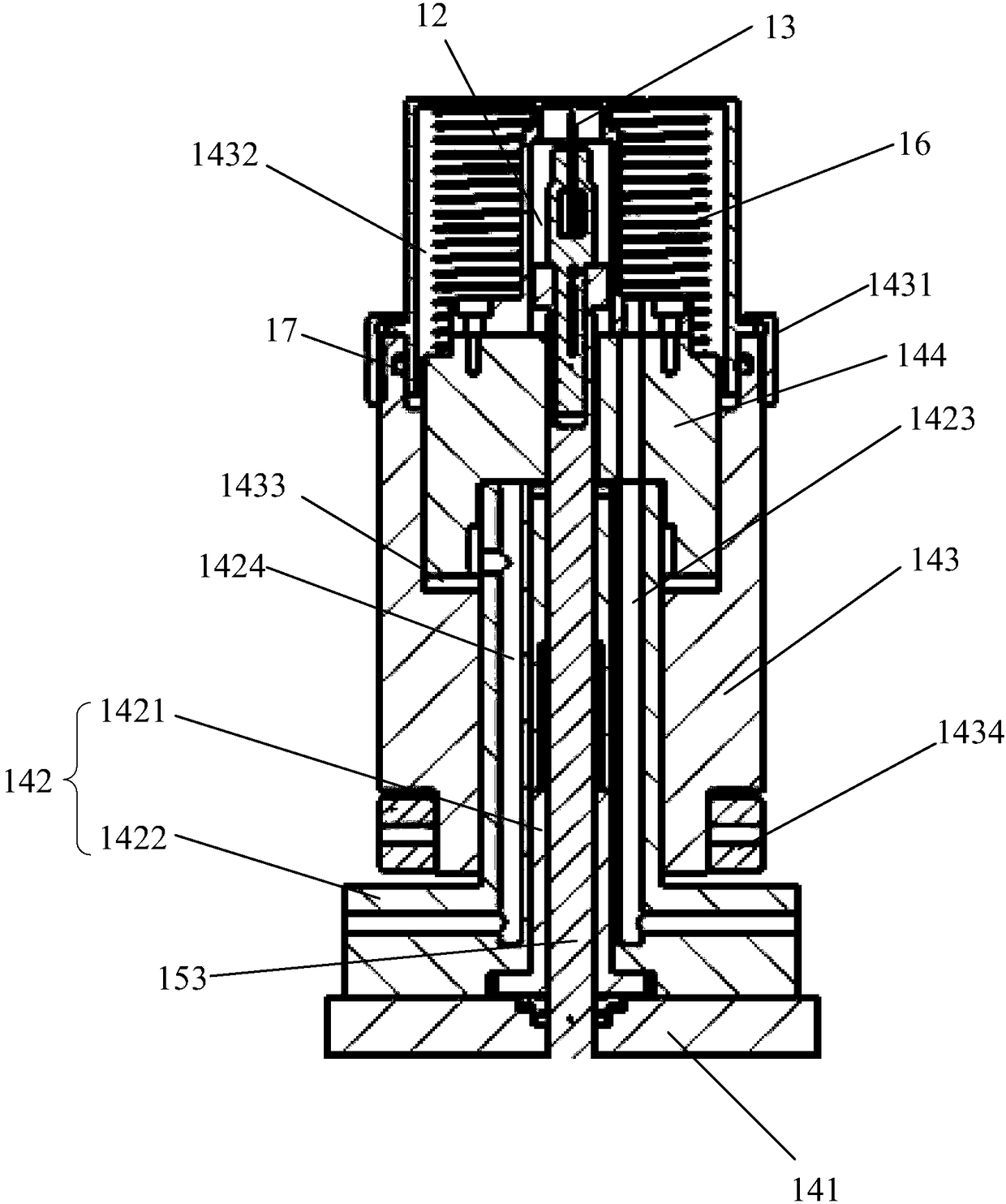 Chip stripping device