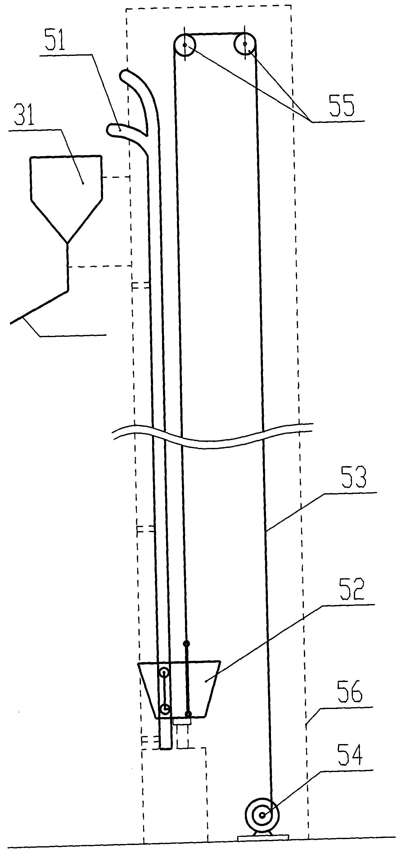 Waste heat boiler of shot-cleaning type glass kiln