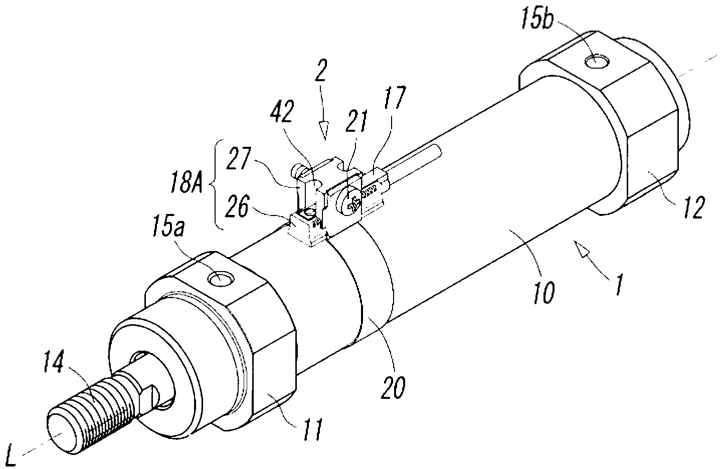 Position detection device for fluid pressure cylinder